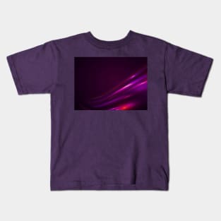 Digital Design - Purple Abstract Strips Kids T-Shirt